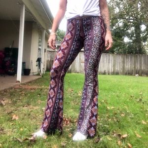 Multicolored stretchy bell bottoms